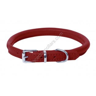 Ace Rolled Super SOFT Leather Dog Collar (Black, Green, Red, Purple)